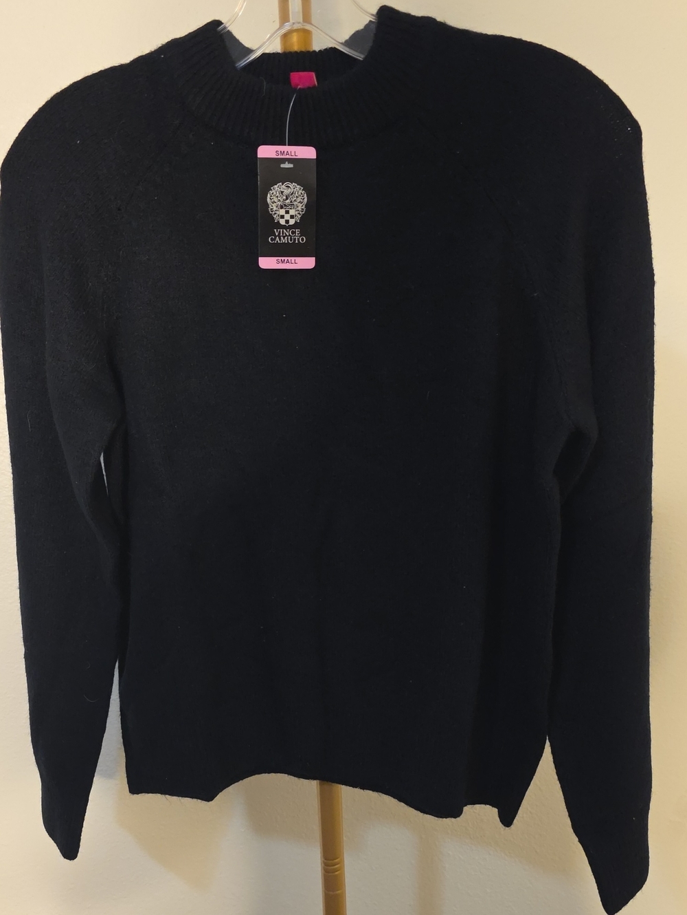 Vince Camuto Black Crewneck Sweater